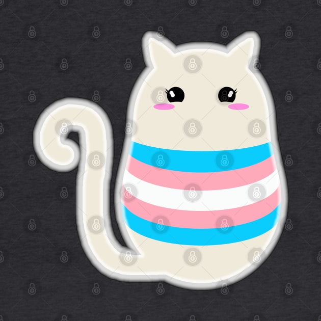 Trans Pride Cat by Curse Me Not